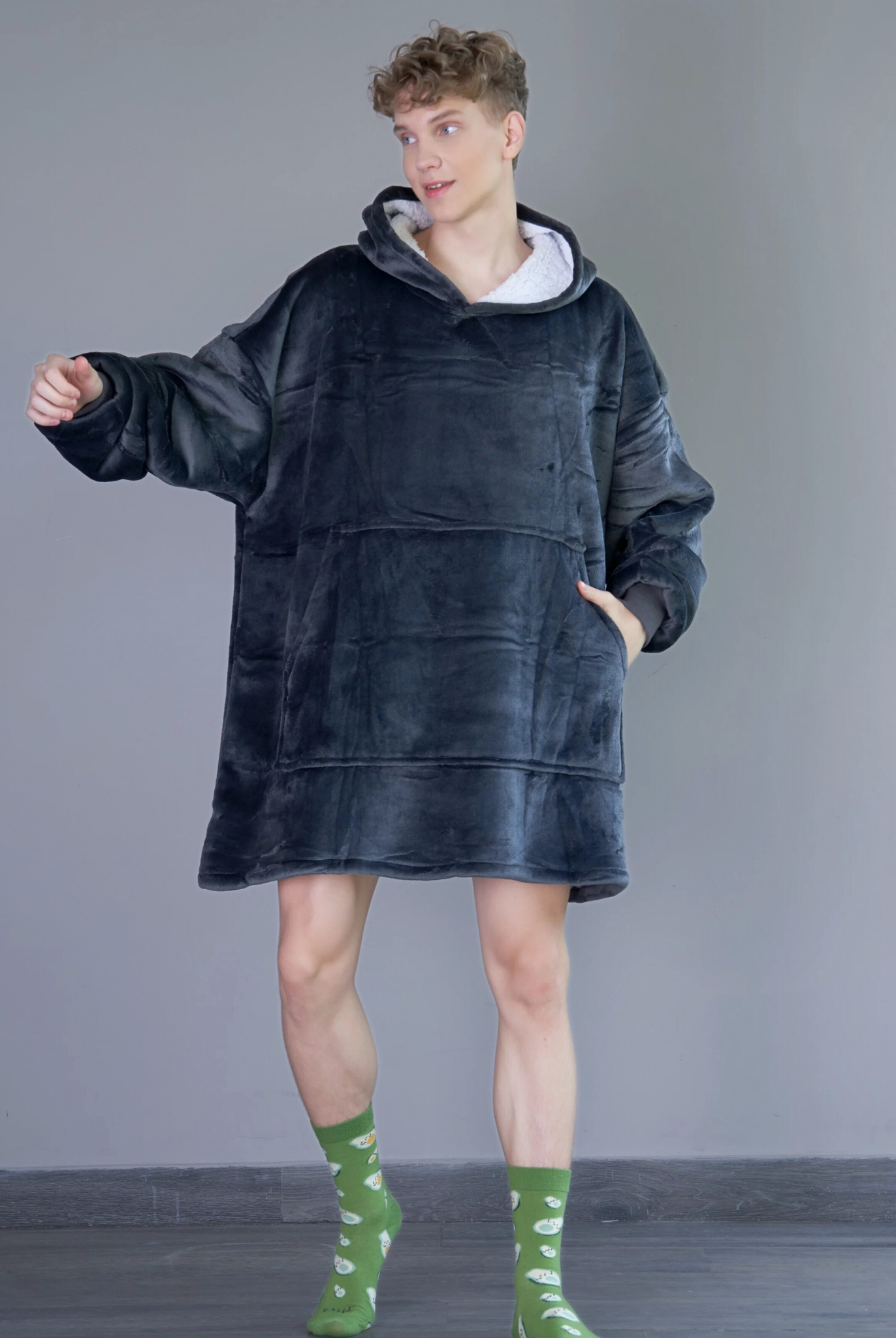 Storm Grey - Hoodie Blanket - Comfy Series