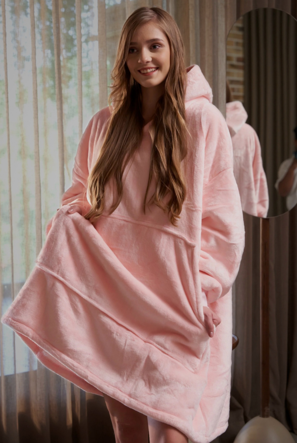 Blush Pink - Hoodie Blanket - Comfy Series