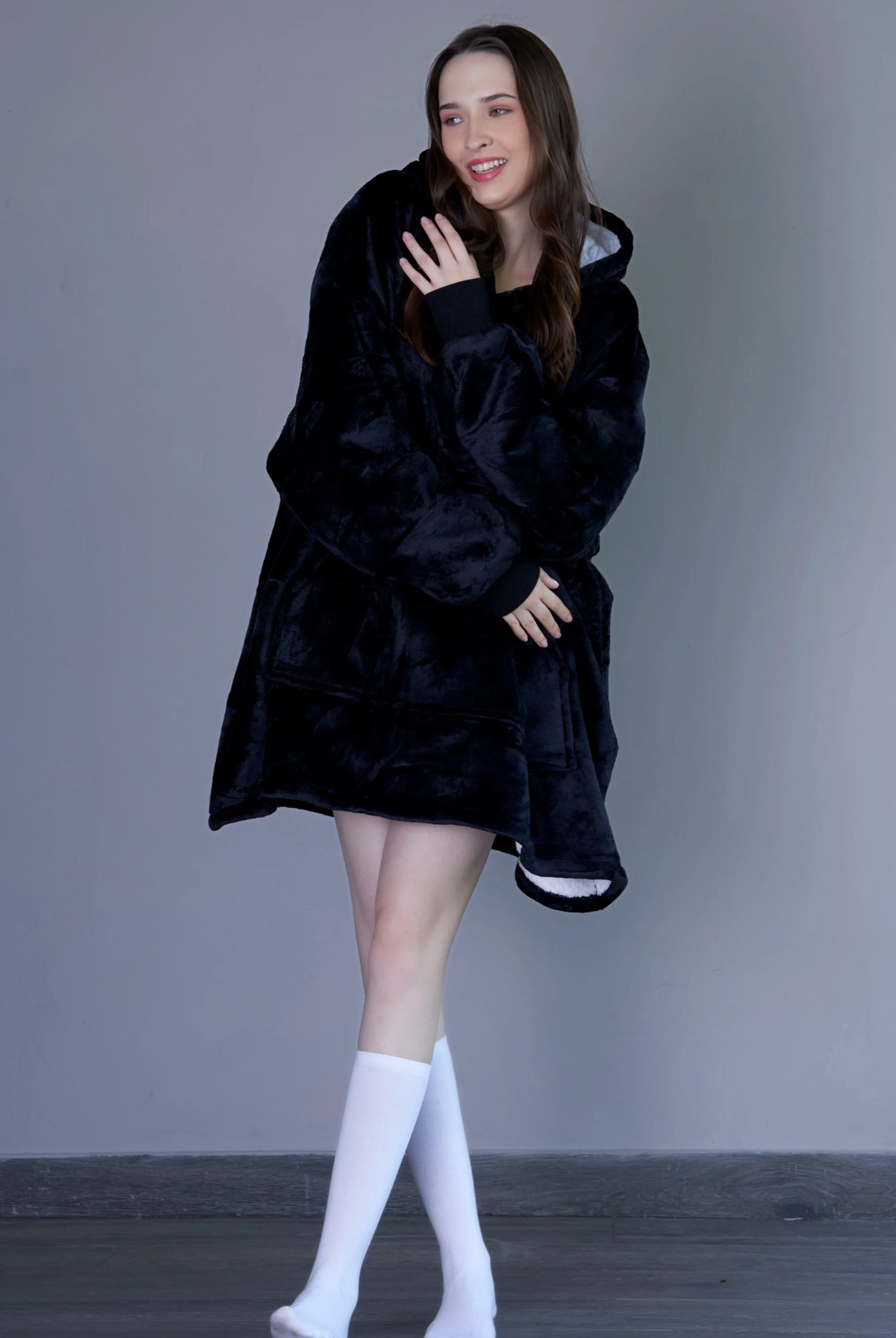 Onyx Black - Hoodie Blanket - Comfy Series