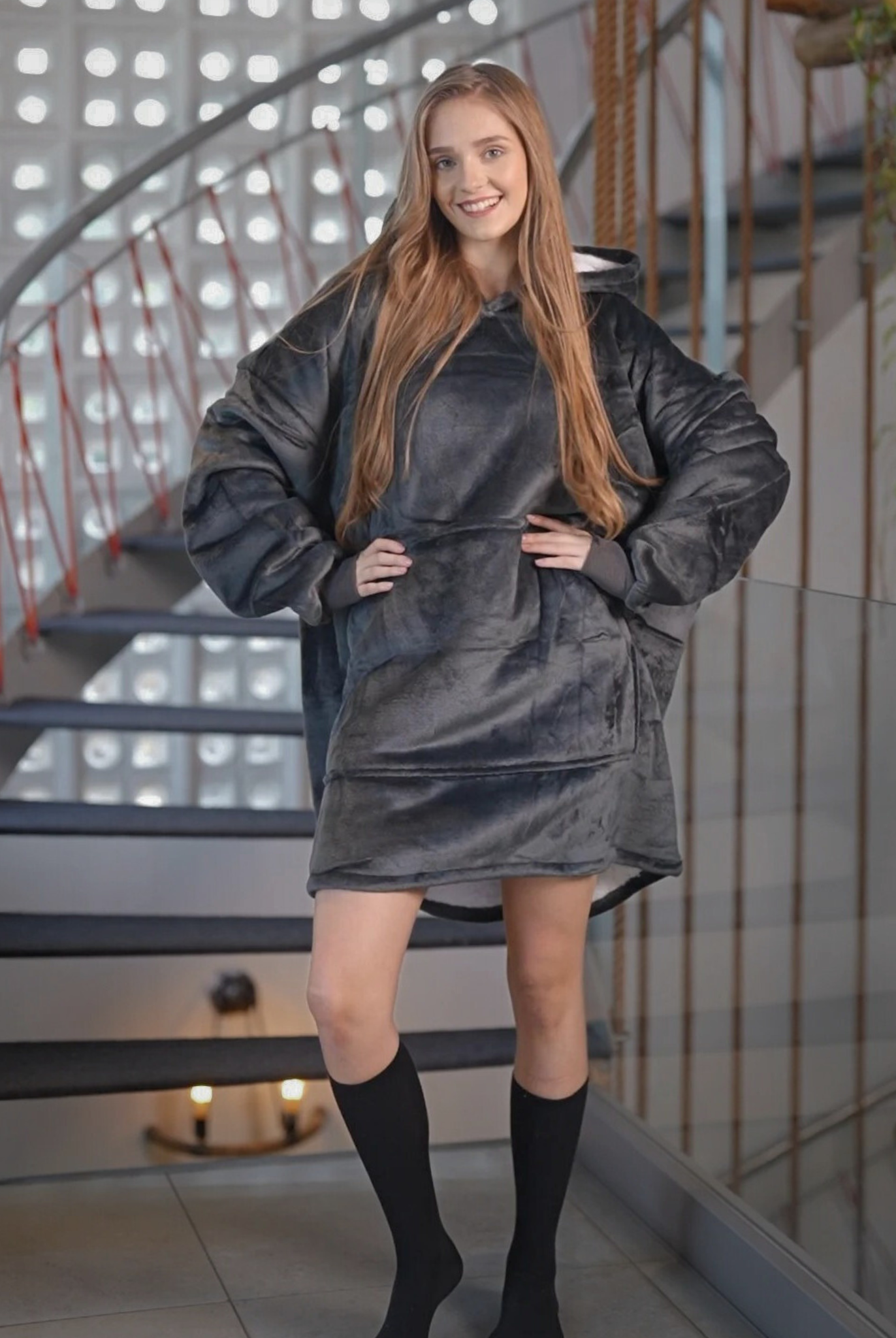 Storm Grey - Hoodie Blanket - Comfy Series