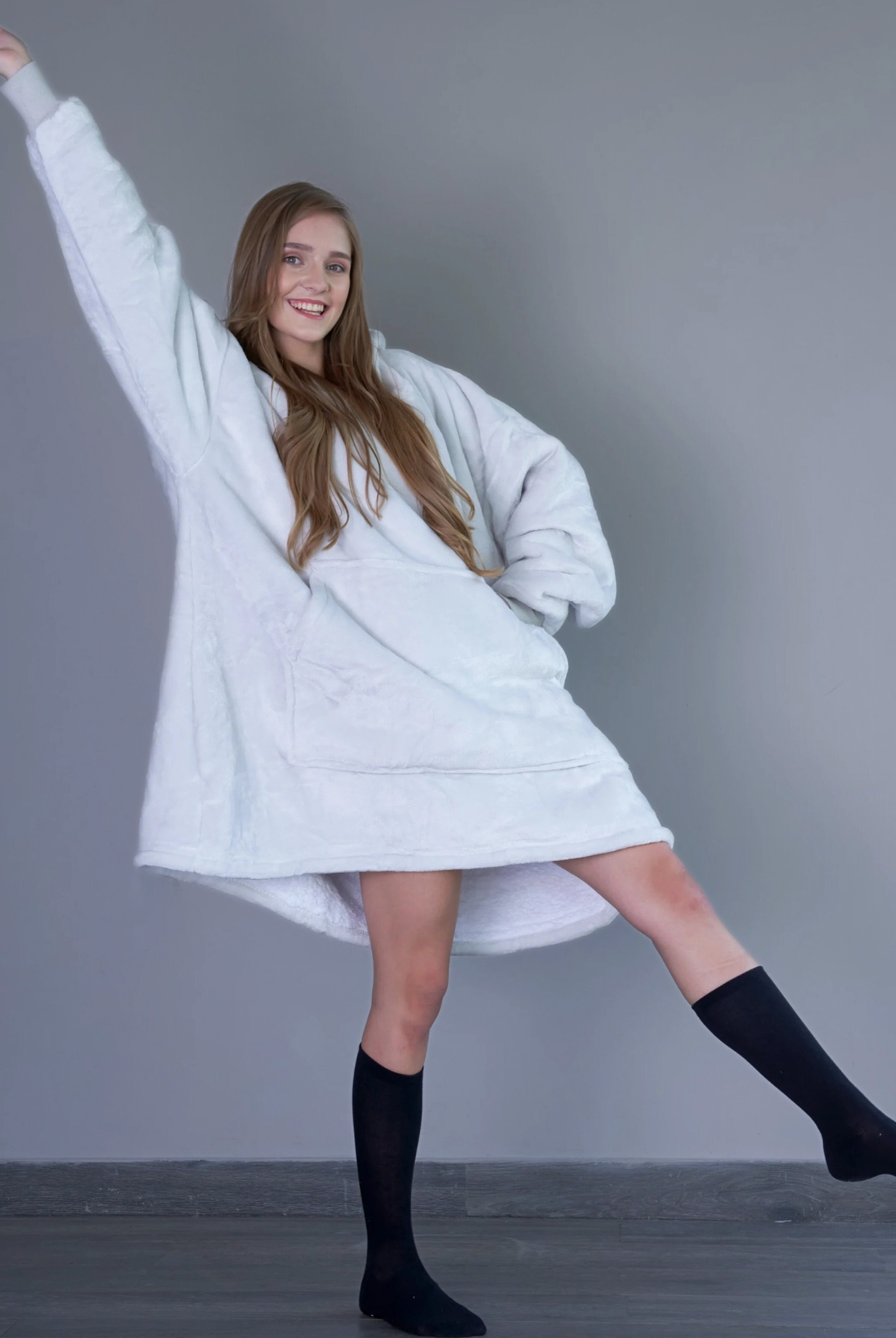 Pearl Grey - Hoodie Blanket - Comfy Series