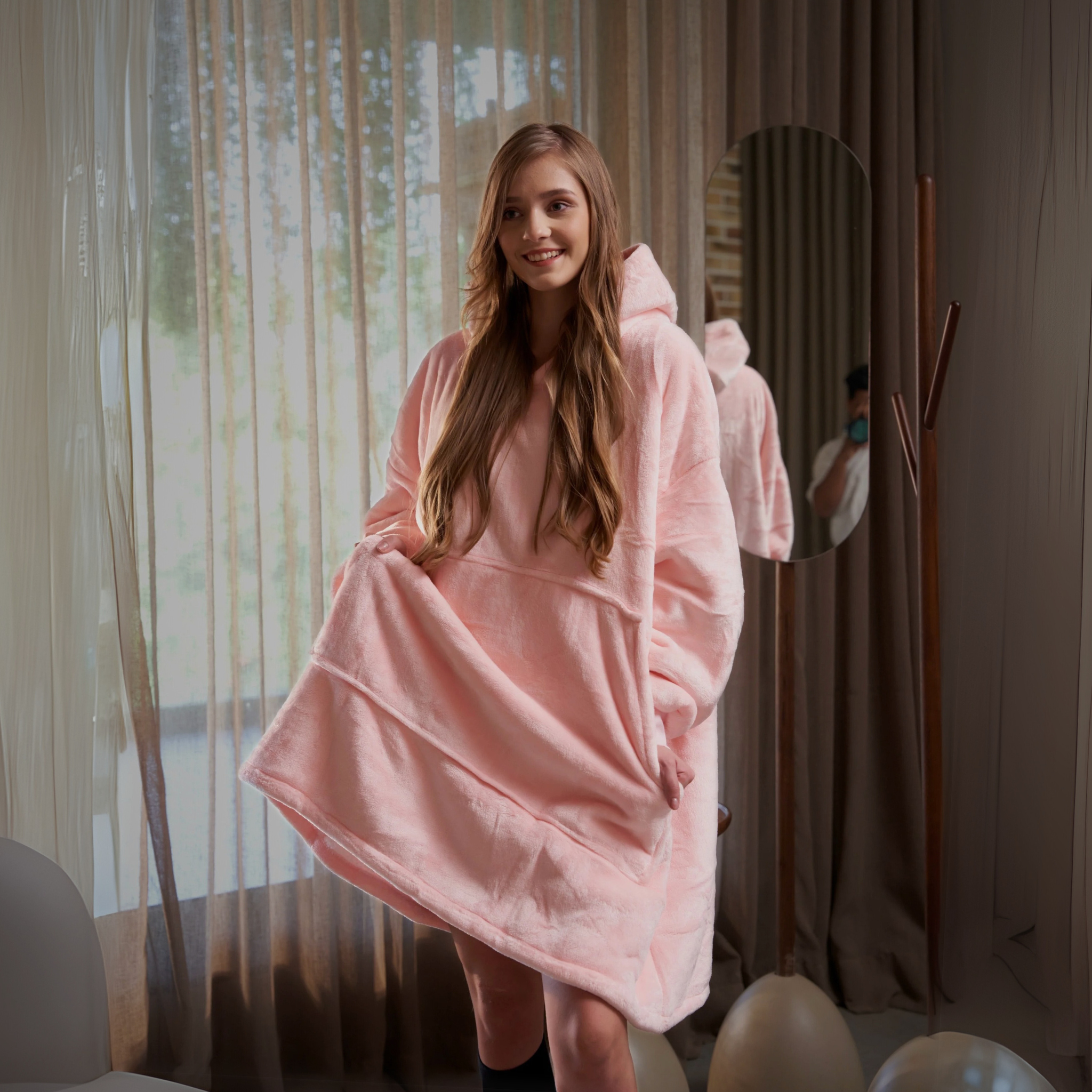 Blush Pink - Hoodie Blanket - Comfy Series