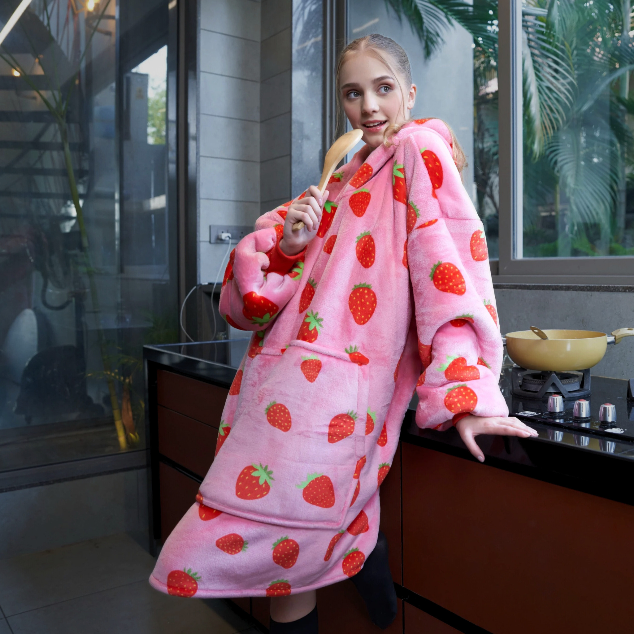 Very Strawberry - Hoodie Blanket - Comfy Series